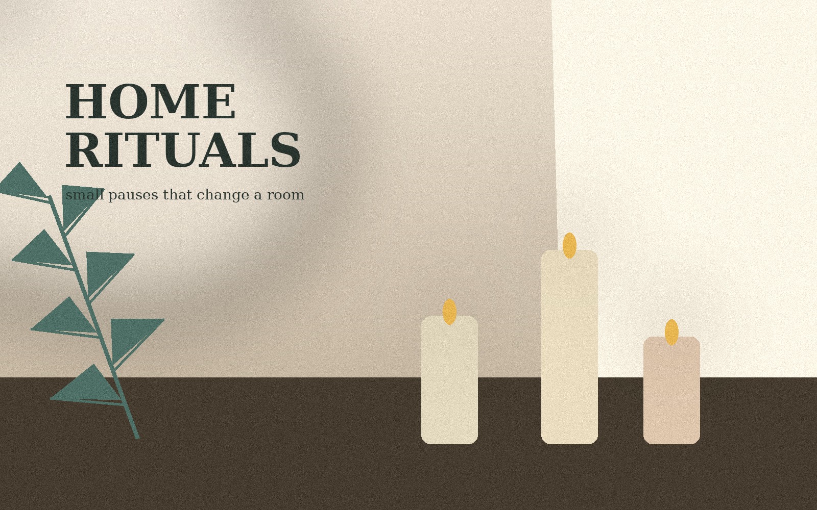Warm candlelight and a calm home ritual
